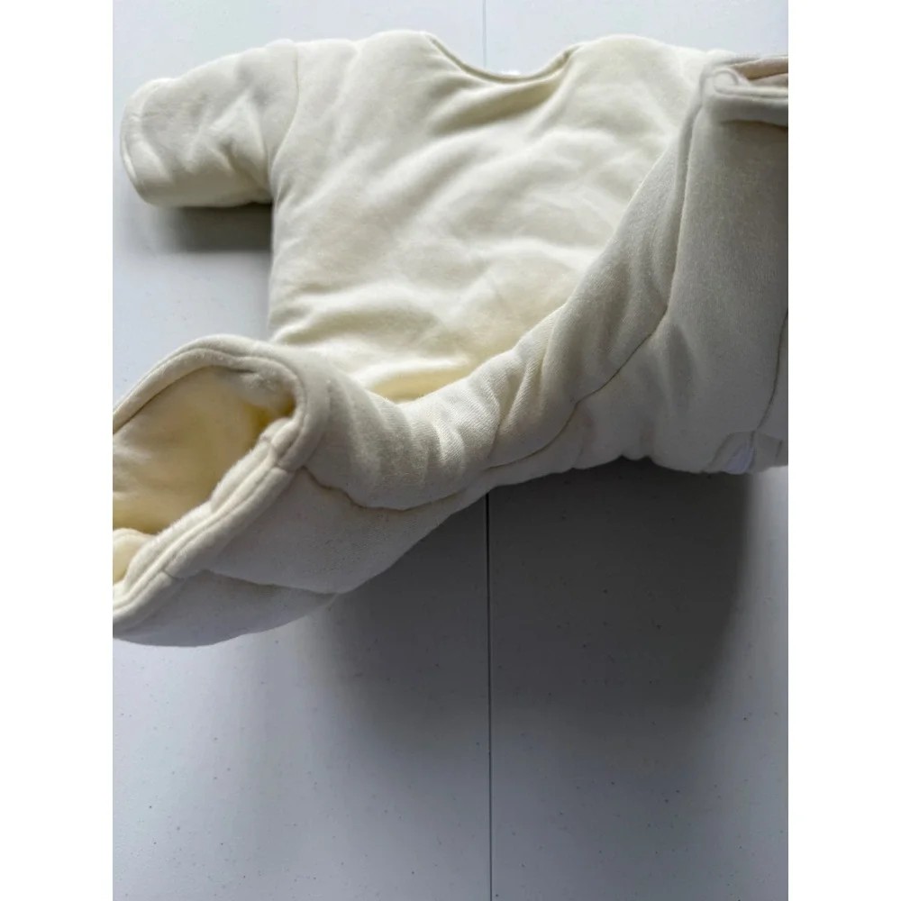 Baby Merlin's Magic Sleep-suit Cream 0-6 M Cotton Fleece Zip Footless Sleepsuit